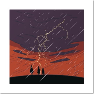 Thunderstorm On Hilltop Nature Posters and Art